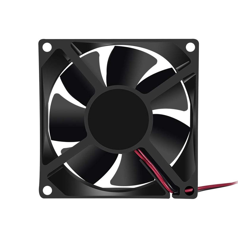 DORHEA 2Pcs 24V 3.14in 0.98in Fan 80mm x 80mm x 25mm Fan DC 24V 8025 Brushless Cooling Fan 80mm 25mm for Cooling PC Computer Case CPU Coolers Radiators 2pin - Image 4